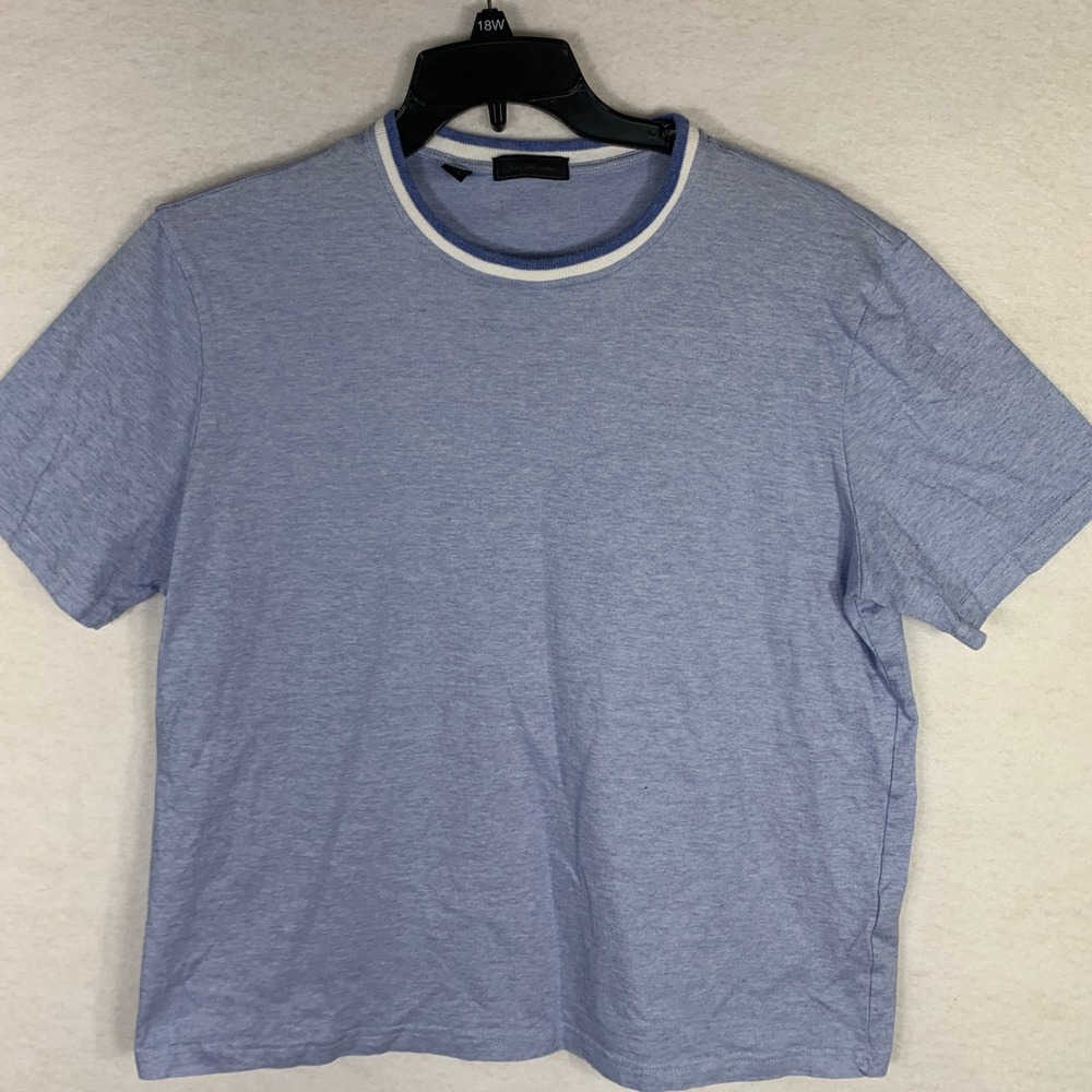 Saks Fifth Avenue Light Blue Short Sleeve Shirt